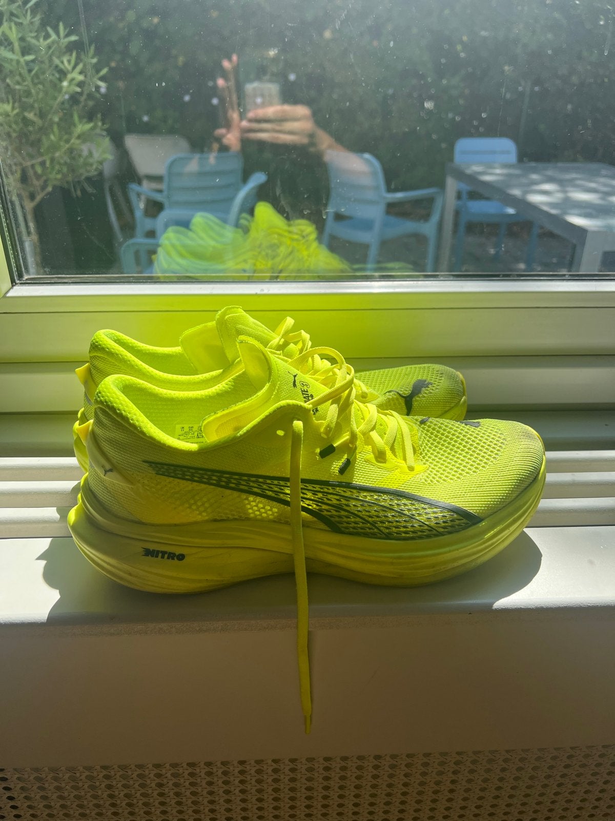 Puma hardloopschoenen - Deviate Nitro - Maat 46, Geel, Overige maten, Ophalen of Verzenden, Hardlopen of Fietsen