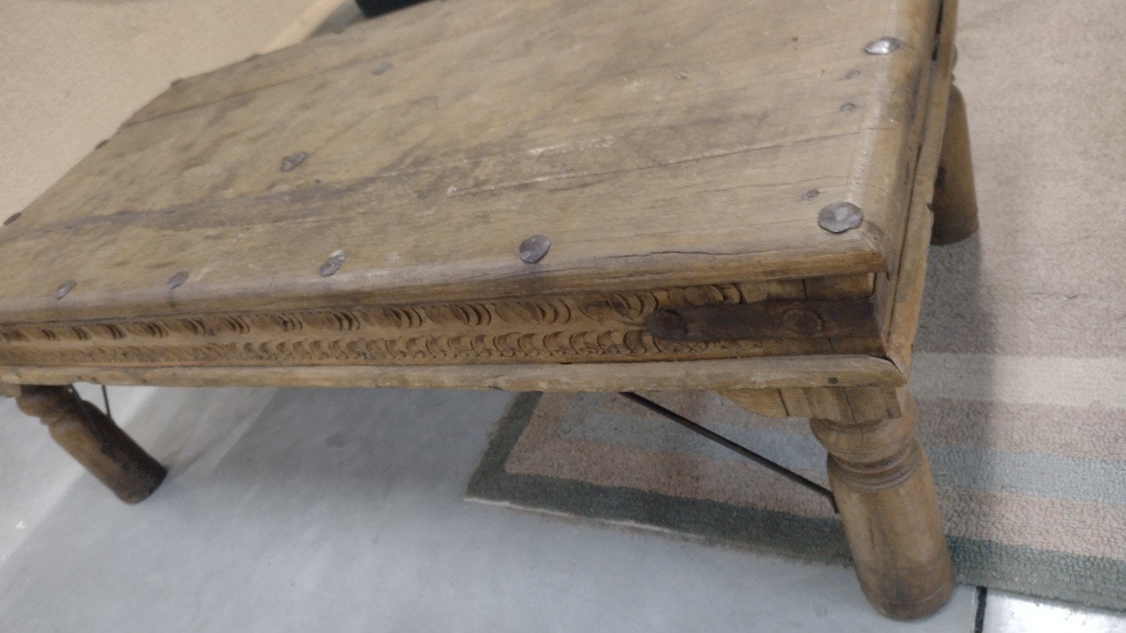 Heel oude antieke salontafel restauratie object!, Ophalen of Verzenden