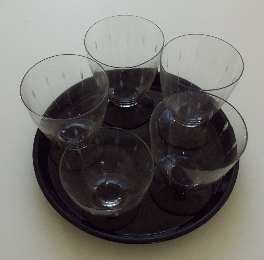 Mooi setje Leerdam glas, Antiek en Kunst, Ophalen of Verzenden
