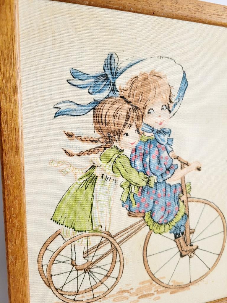 Oude vintage lijst met lijkt getekend plaatje nostalgisch, Hobby en Vrije tijd, Stempelen, Ophalen of Verzenden, Gebruikt