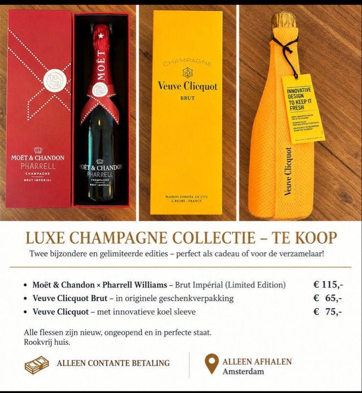 Luxe Champagne Collectie: Moët & Chandon, Veuve Clicquot, Ophalen, Nieuw, Frankrijk, Champagne
