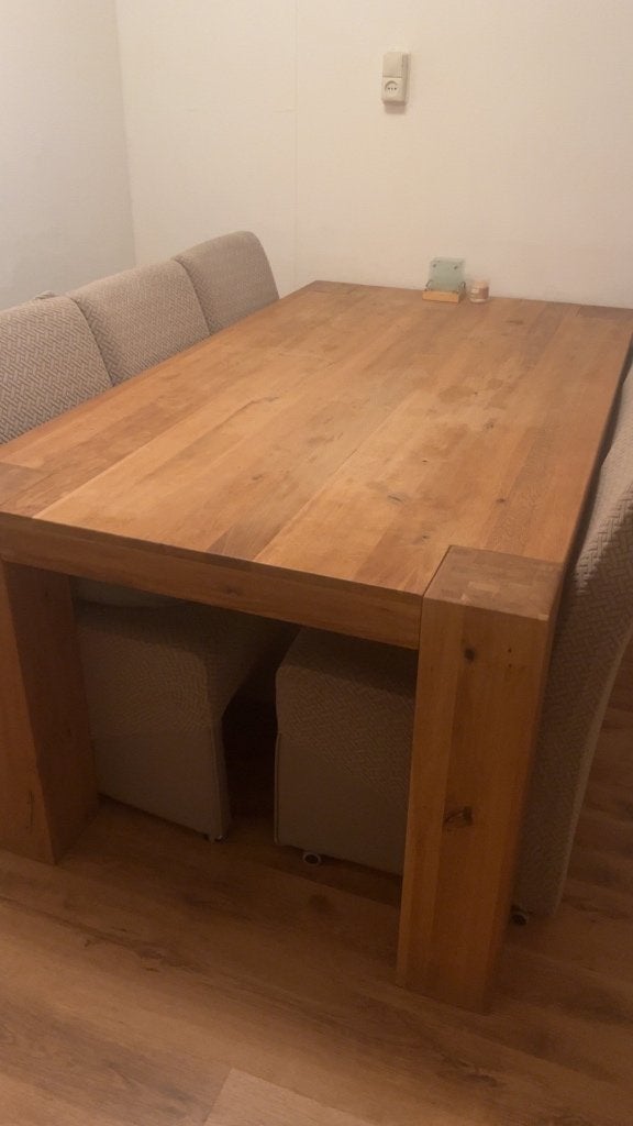 Tafel, Ophalen, 200 cm of meer, Hout, Zo goed als nieuw