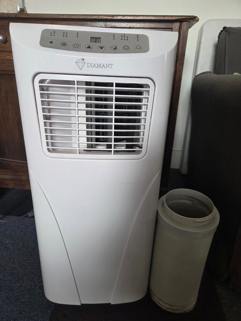 Diamant Mobiele Airco 9000 BTU - Energieklasse A, Minder dan 60 m³, 2 snelheden, Timer, Ophalen of Verzenden
