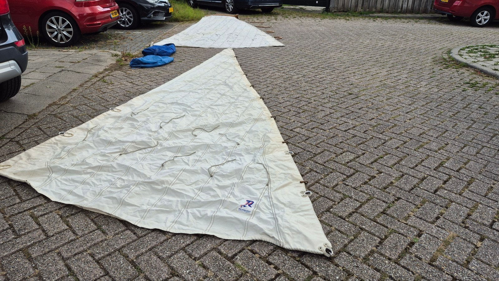 Zeilen voor tjotter of schouw in zeer goede staat!, Tjotter, Ophalen of Verzenden, Gebruikt, Grootzeil