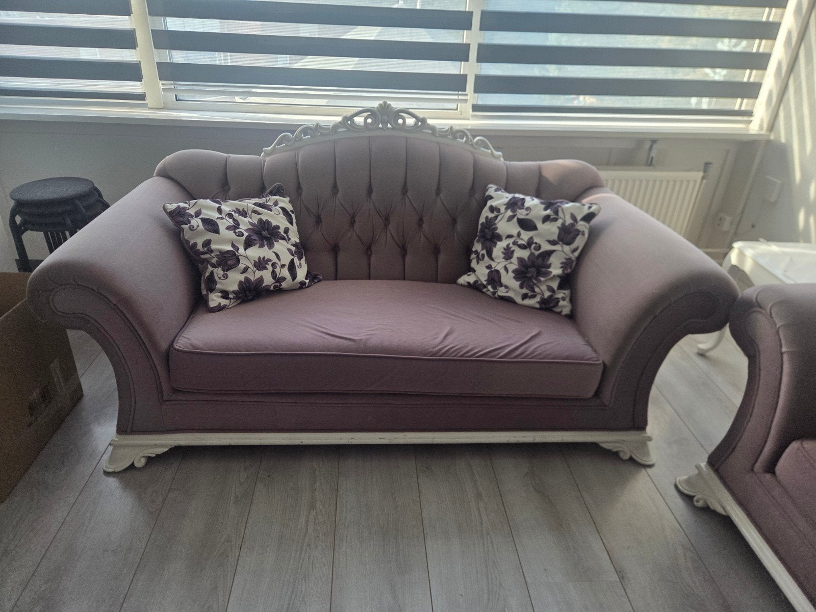 Luxe Barok Stijl Bankstel - 3-zits, 2-zits en Fauteuil, Ophalen, Hout, Barok, Klassiek, Elegant, 75 tot 100 cm