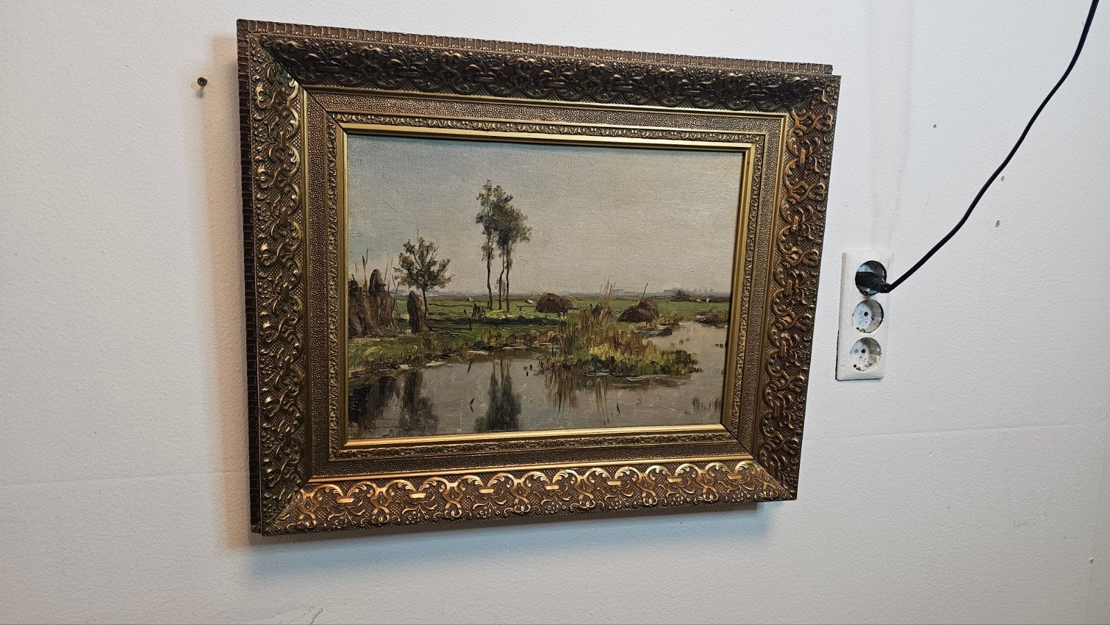 J.H. Wijsmuller - Landschap in Kortenhoef - Ruil mogelijk, Ophalen, Paneel, Impressionistisch, Landschap