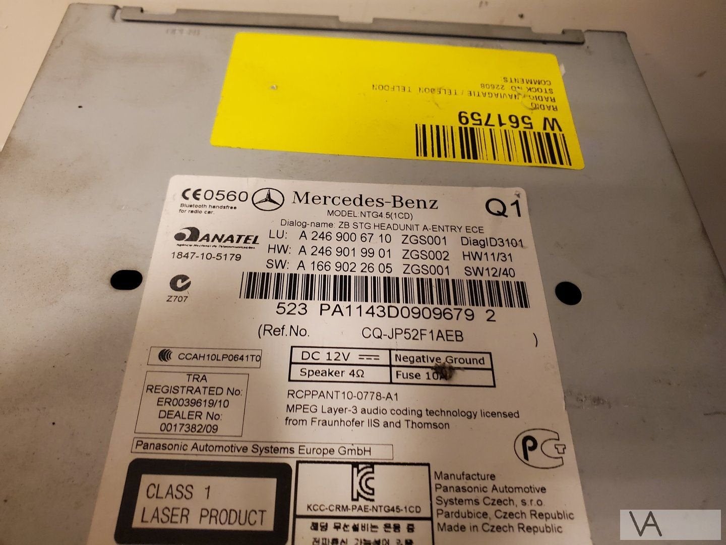 Mercedes A klasse W176 navigatie radio NGT4.5 a2469006710, Gebruikt, -, Ophalen of Verzenden, -