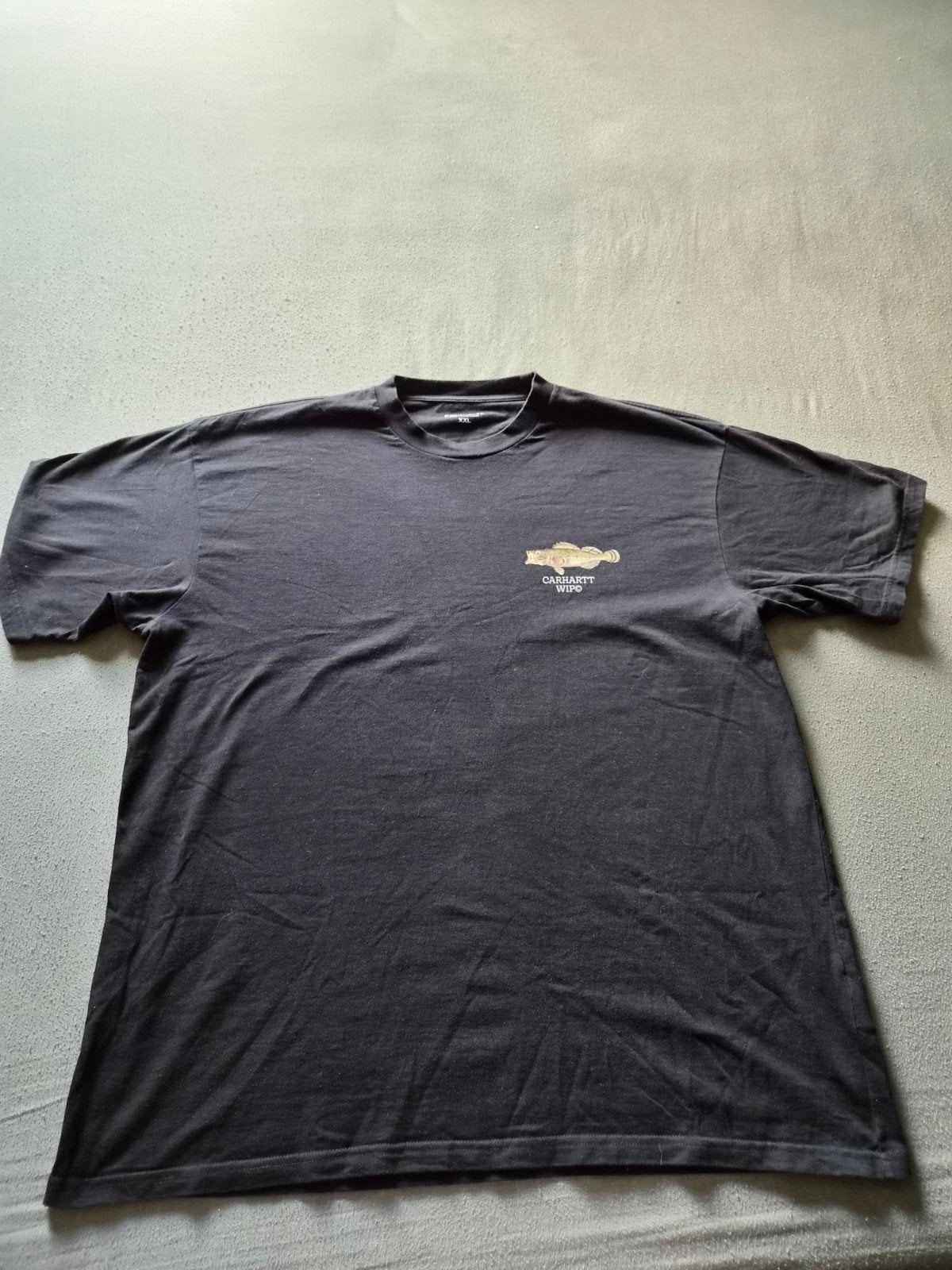 Vintage Carhartt wip T-shirt shirt xxl vissen zgan 1989, Ophalen, Zwart, Overige maten, Zo goed als nieuw