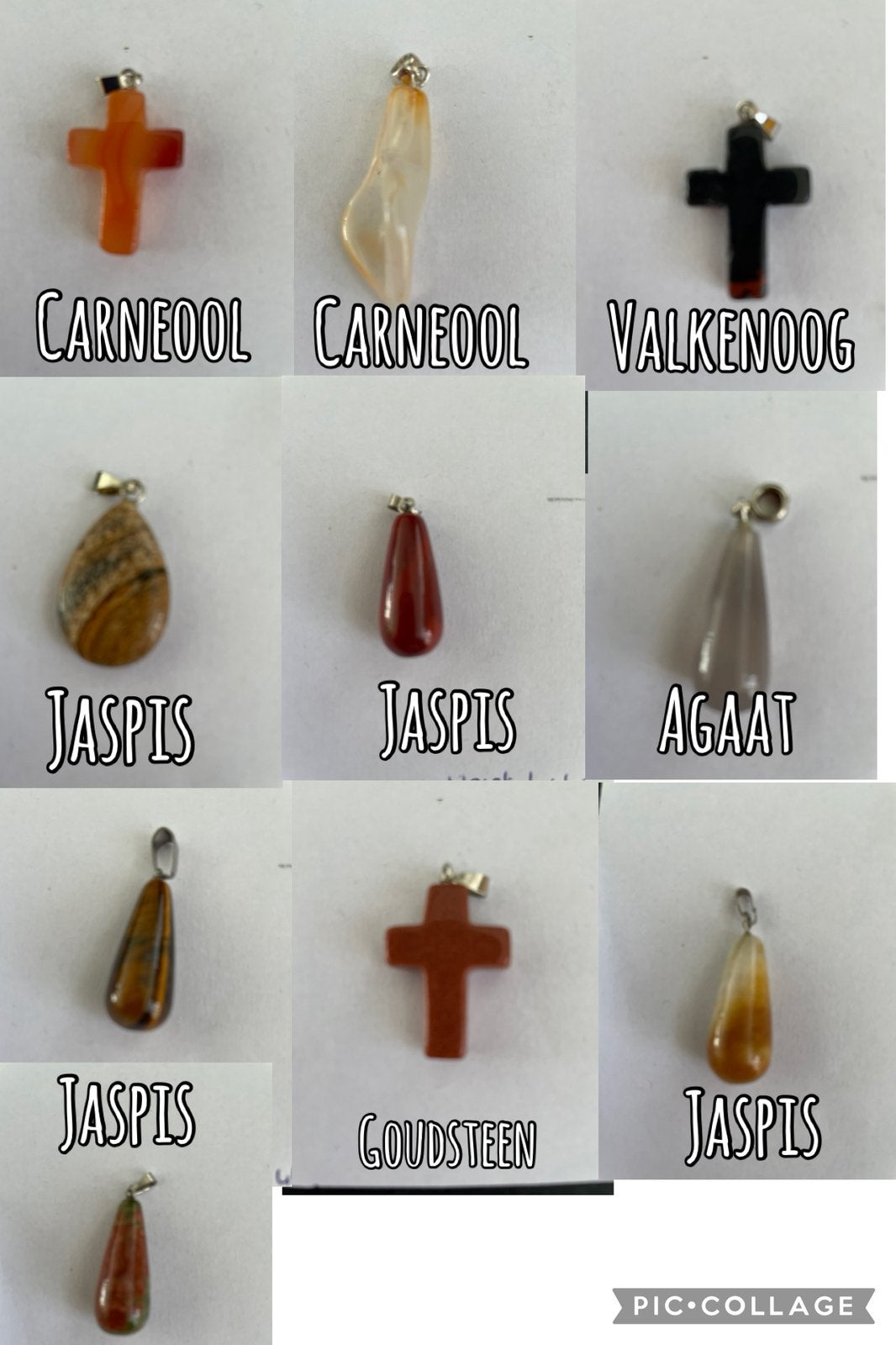 Leuke natuursteen hangers, Overige merken, Nieuw, 1 bedel, Edelsteen