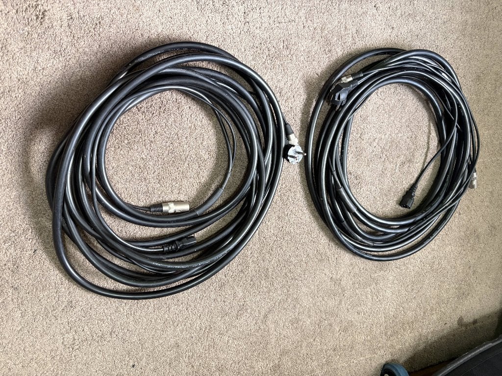 DAP FP12 IEC & XLR male - IEC & XLR female 10 meter zwart, Ophalen, Apparatuur