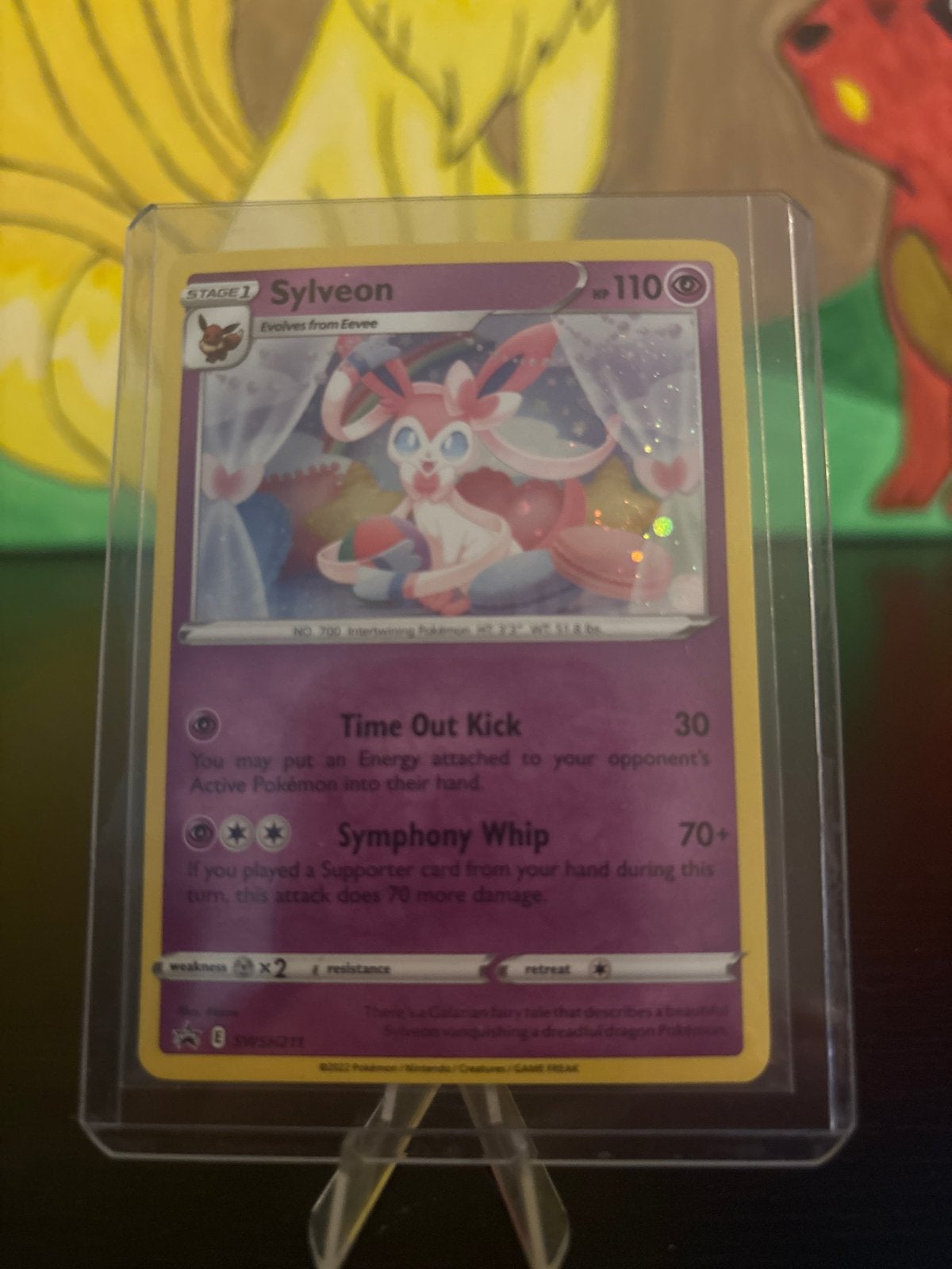 Swsh211 Sylveon Pokémon kaart (Foil), Ophalen of Verzenden, Zo goed als nieuw, Losse kaart, Foil