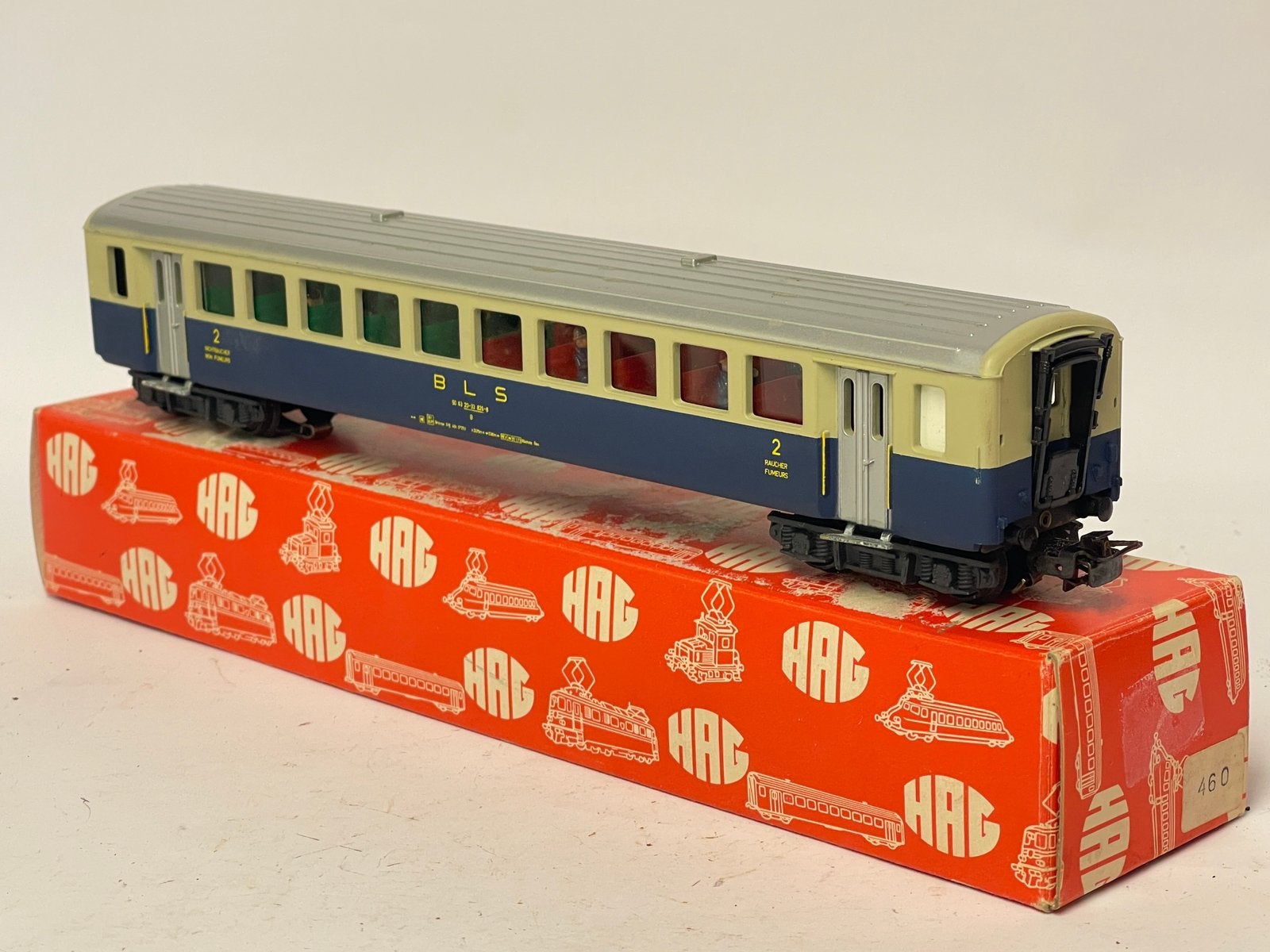 * HAG 460 * VOOR MÄRKLIN, RIJTUIG BLS verlichting en figuren, Hobby en Vrije tijd, Modeltreinen | H0, Wisselstroom, Wagon, Ophalen of Verzenden