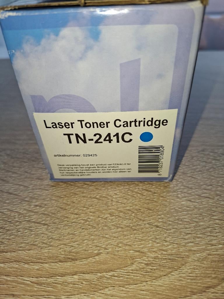 123inkt Laser Toner Cartridge TN-241C Cyaan/blauw tbvBrother, Ophalen of Verzenden, Nieuw, Cartridge, 123inkt.nl