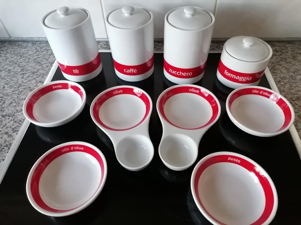 Italiaanse Keuken Set: Voorraadpotten en Dipschaaltjes, Huis en Inrichting, Keuken | Servies, Ophalen of Verzenden