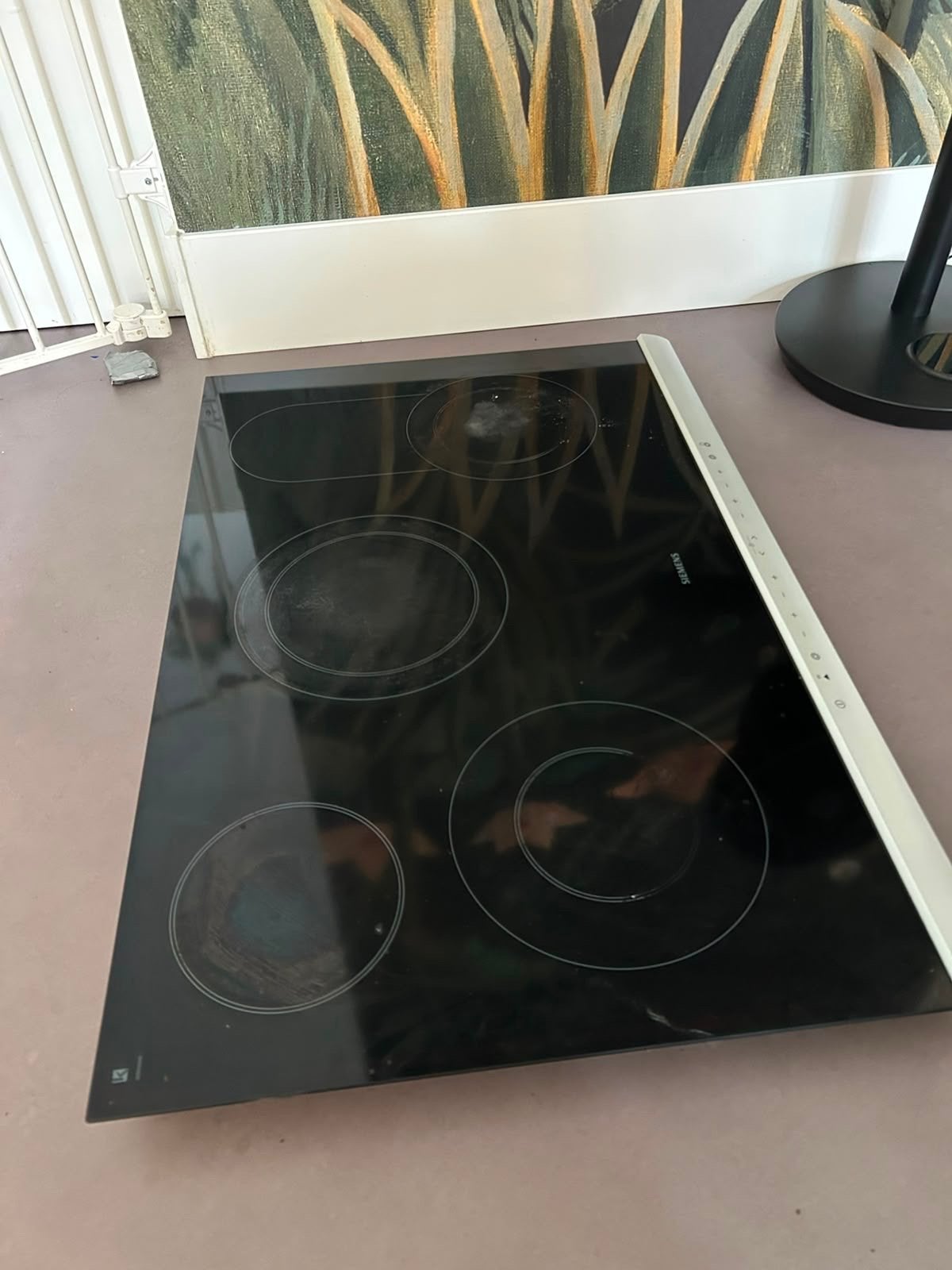 Siemens keramische kookplaat 80 cm - werkt perfect, Witgoed en Apparatuur, Kookplaten, Ophalen, Gebruikt, Keramisch, 4 kookzones