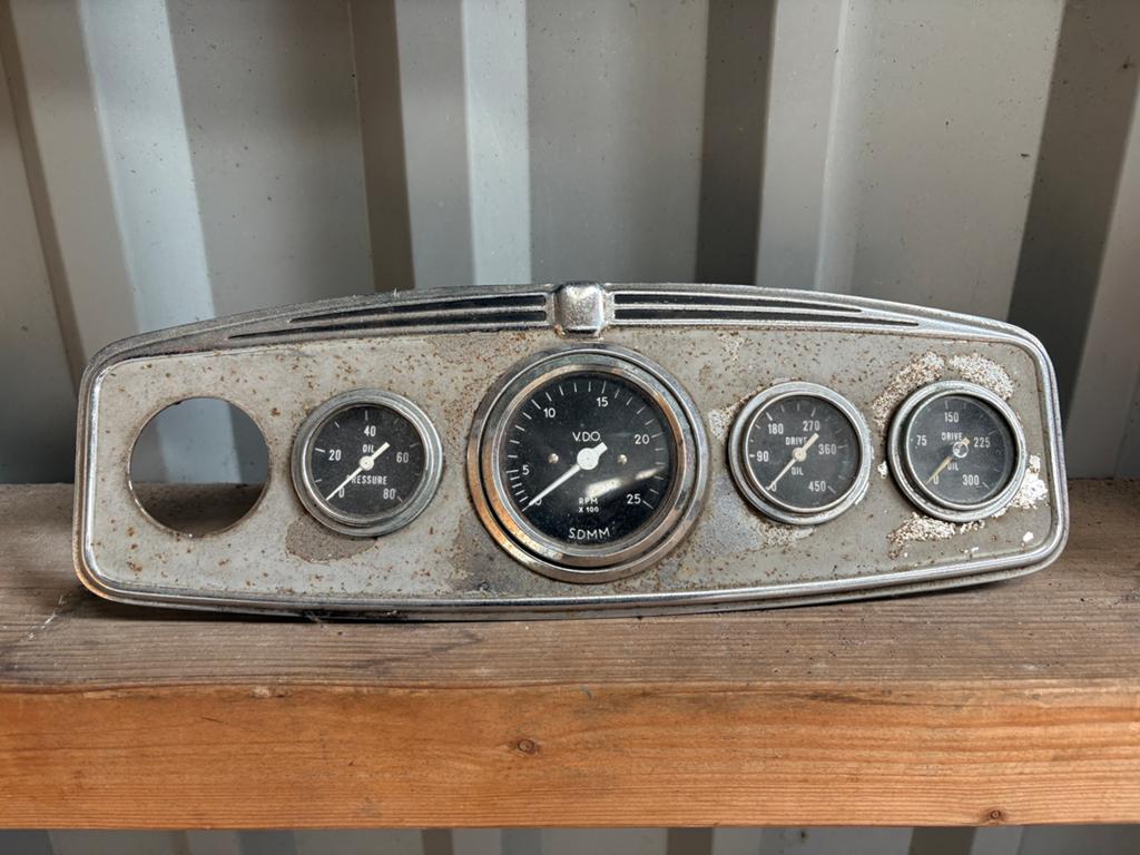 Oud klassiek dashboard voor boot, Ophalen of Verzenden, Gebruikt, Motor en Techniek, Zeilboot of Motorboot