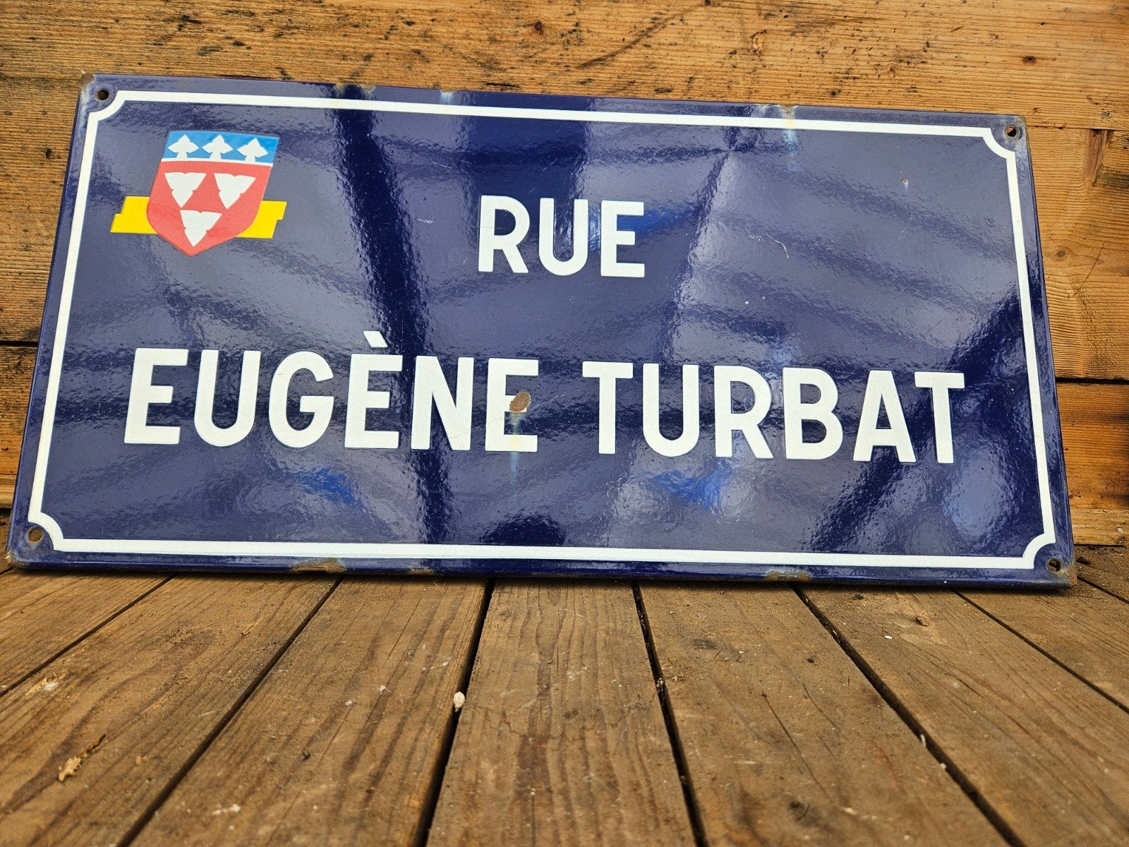 Oud Emaille straatnaam bord 60x30, Ophalen of Verzenden