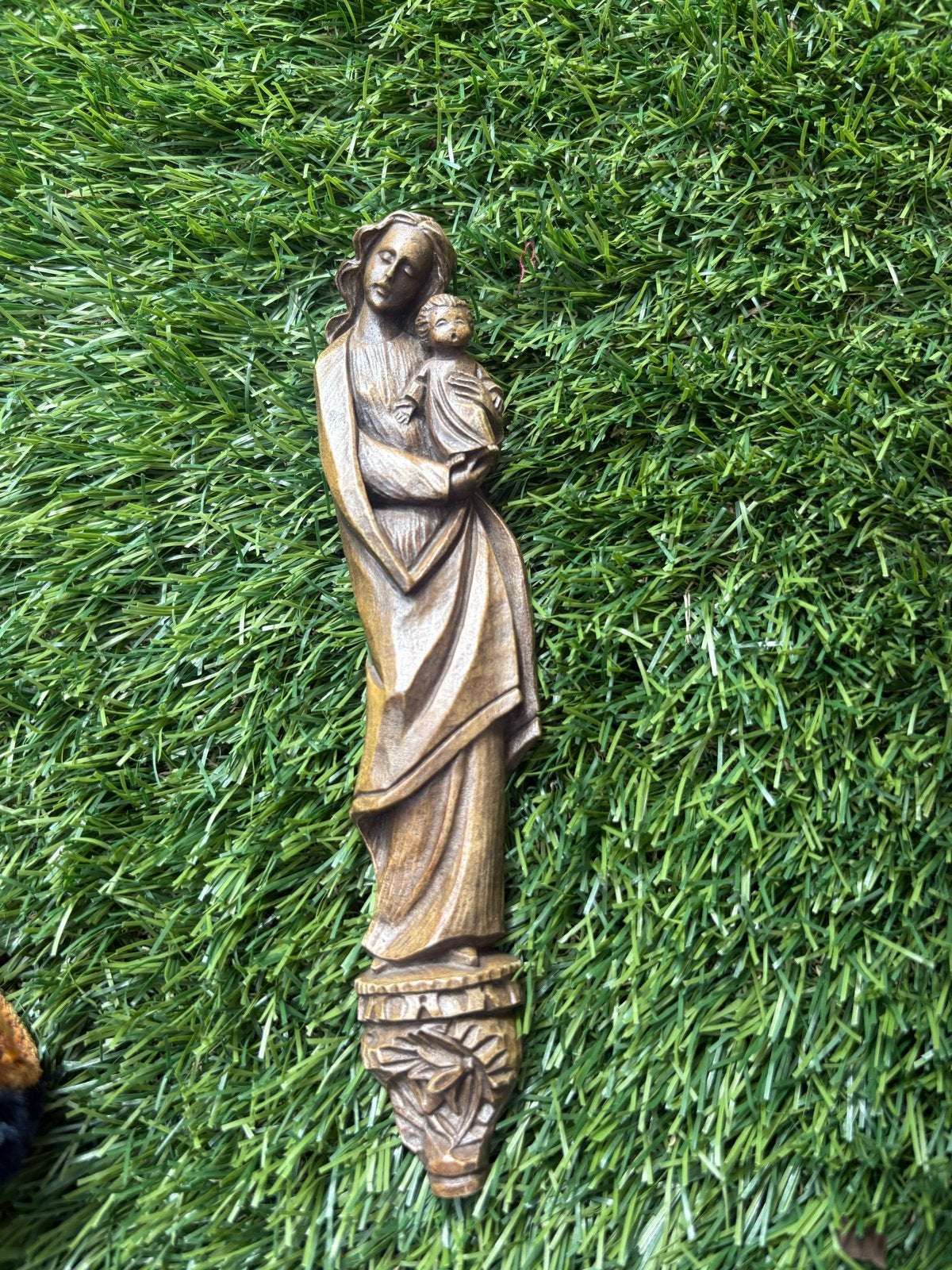 Wandsculptuur Maria met kindje Jezus Madonna met kind, Ophalen of Verzenden