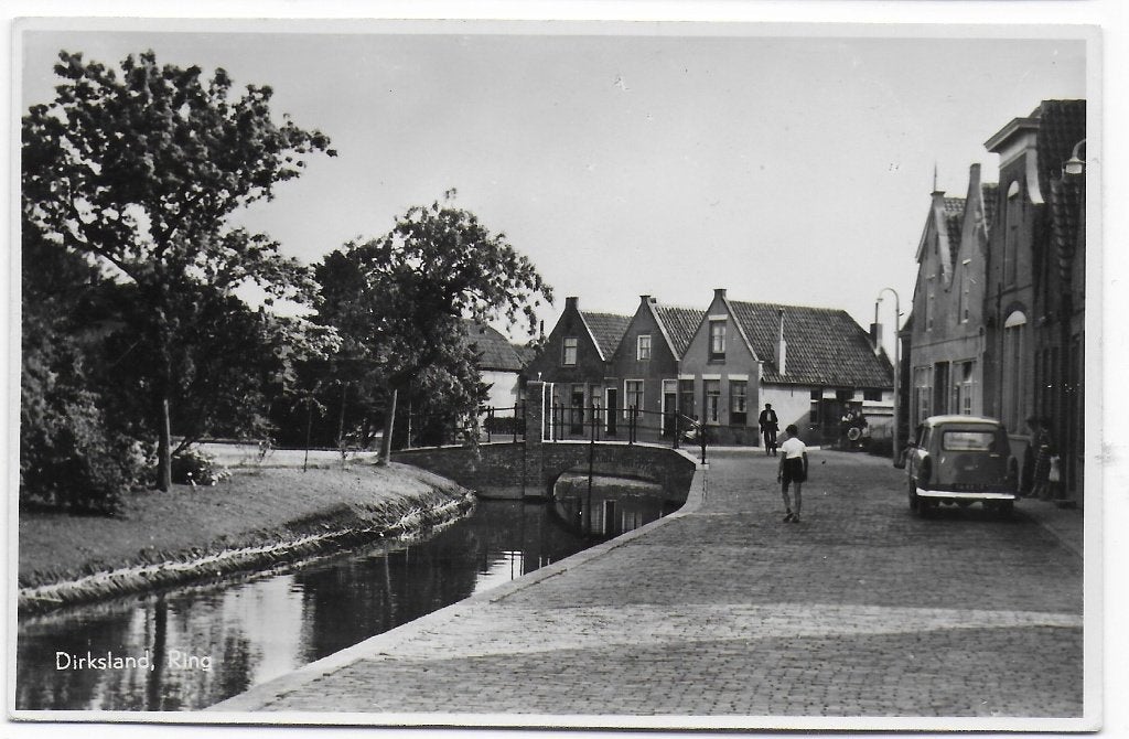 Dirksland Ring oude ongelopen ansichtkaart (B6477), Ophalen of Verzenden, 1960 tot 1980, Gelopen, Zuid-Holland