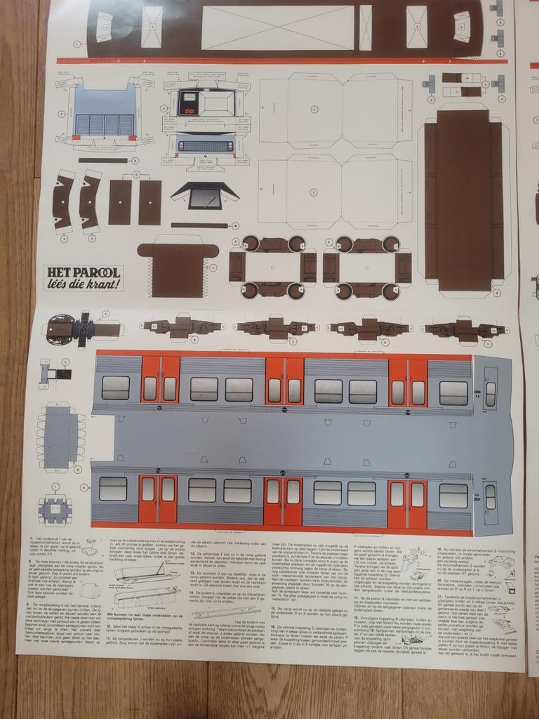 Originele GVB Bouwplaat Amsterdamse Metro (1980) - 2 stuks, Verzamelen, Spoorwegen en Tramwegen, Ophalen, Zo goed als nieuw, Bus of Metro