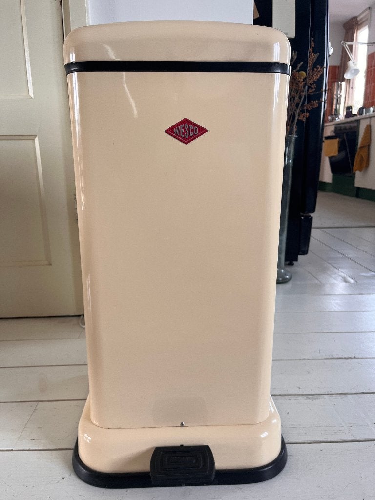 Wesco Pedaalemmer - Crème - Zo goed als nieuw, Huis en Inrichting, Ophalen, Met pedaal, Zo goed als nieuw, 30 tot 40 liter