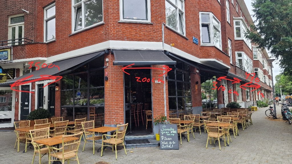 elektrische zonnewering van luxaflex, Tuin en Terras, Zonneschermen, Gebruikt, Knikarmscherm, 150 tot 300 cm, 250 cm tot 450 cm