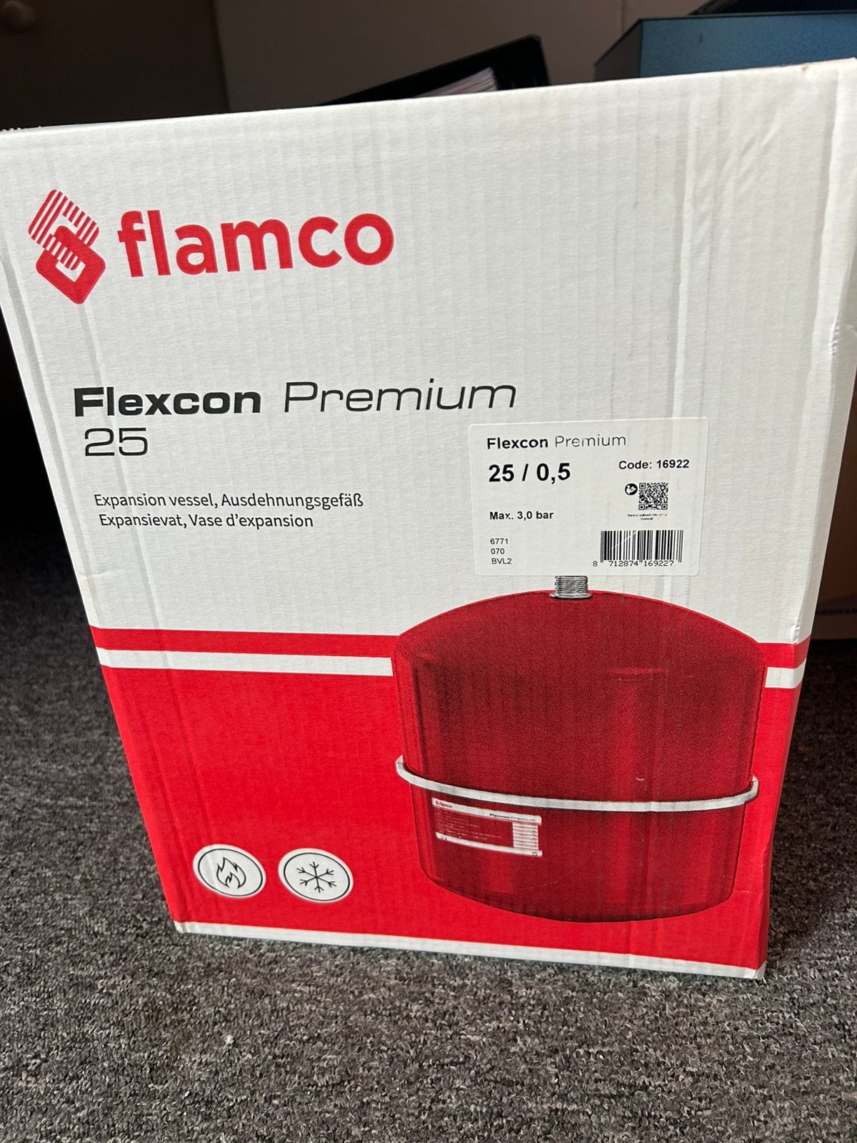 Flamco 25/0,5. Expansievat., Ophalen, 30 tot 80 cm, Overige typen, Nieuw
