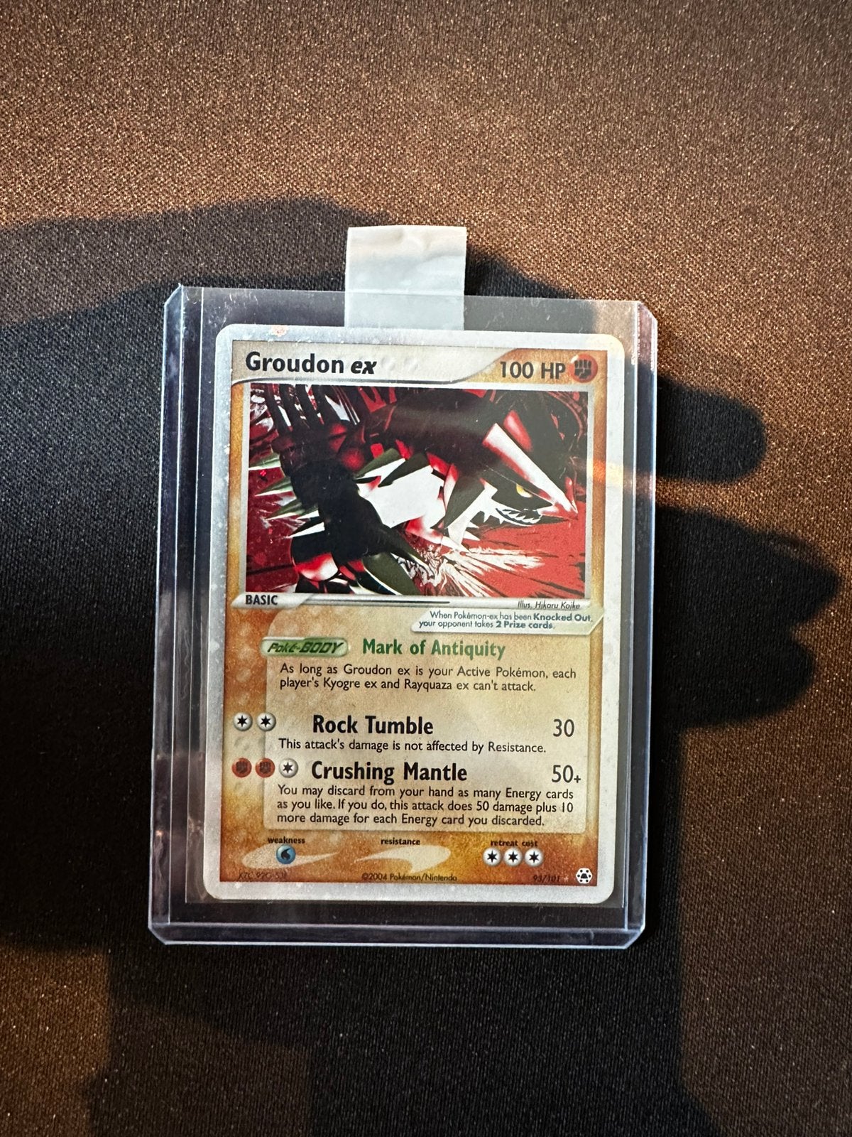 Groundon ex #93/101 - EX Hidden Legends - Excellent, Hobby en Vrije tijd, Verzamelkaartspellen | Magic the Gathering, Ophalen of Verzenden