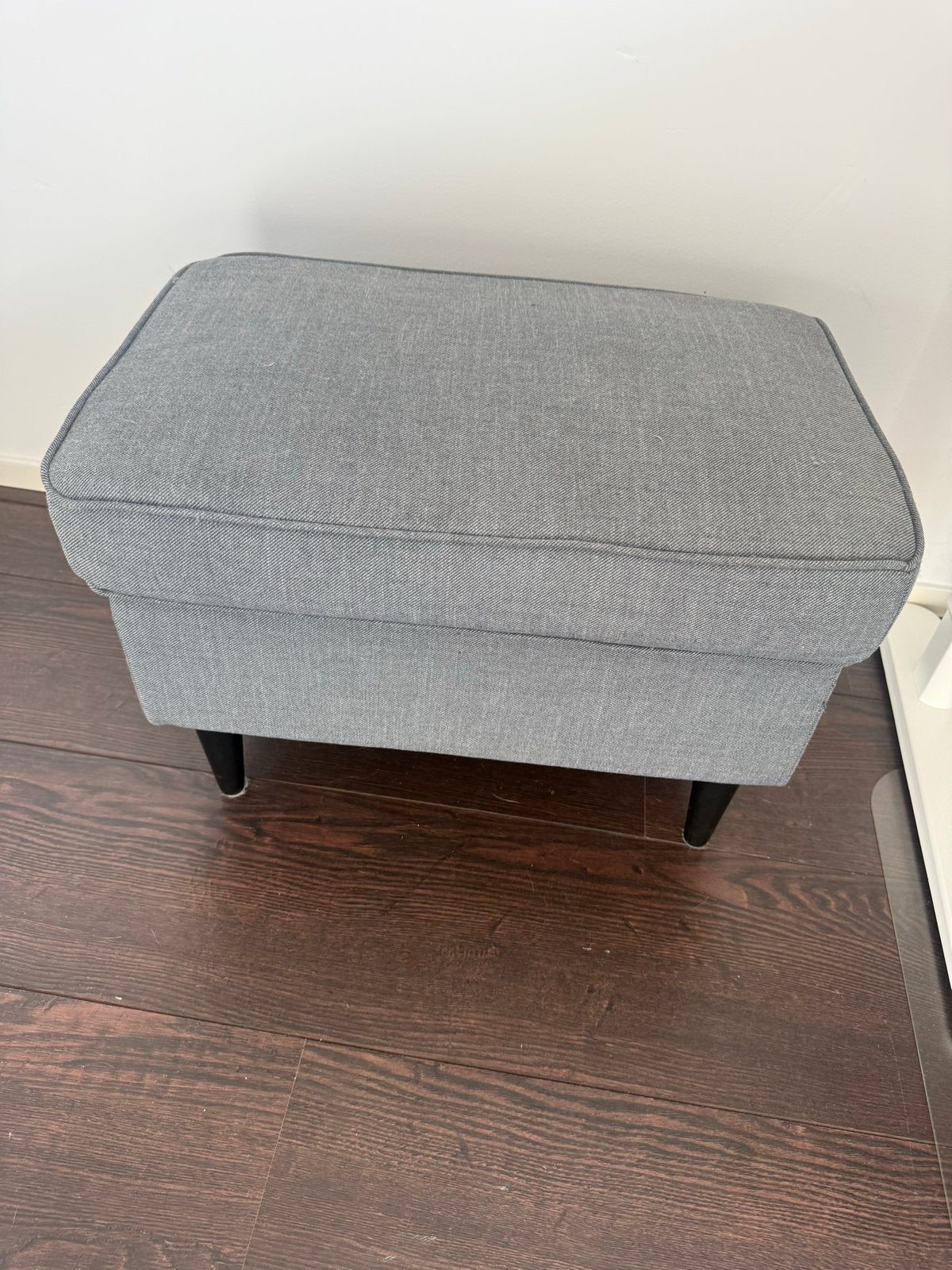 IKEA Strandmon voetenbank - Grijs, Ophalen, Gebruikt, Stof, Rechthoekig