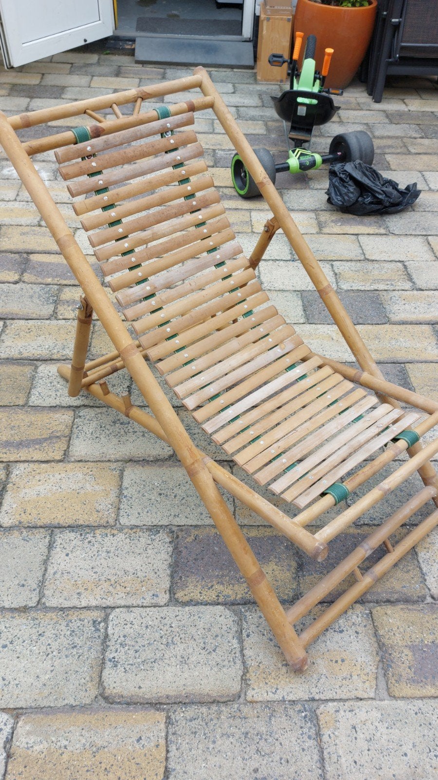 Tuinstoel baboe, Tuin en Terras, Tuinstoelen, Ophalen, Gebruikt, Rotan, Verstelbaar