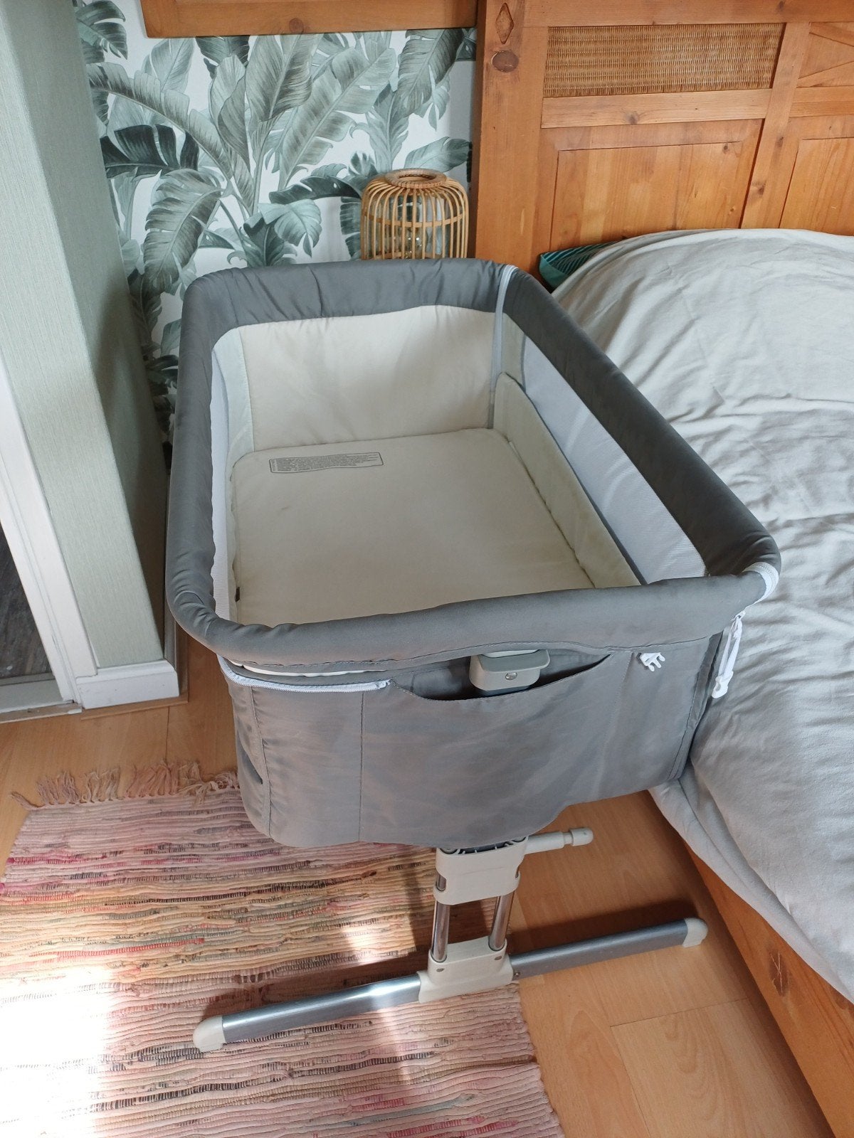 Co-sleeper/Wiegje - Grijs met matras, Ophalen of Verzenden, Gebruikt, Wieg