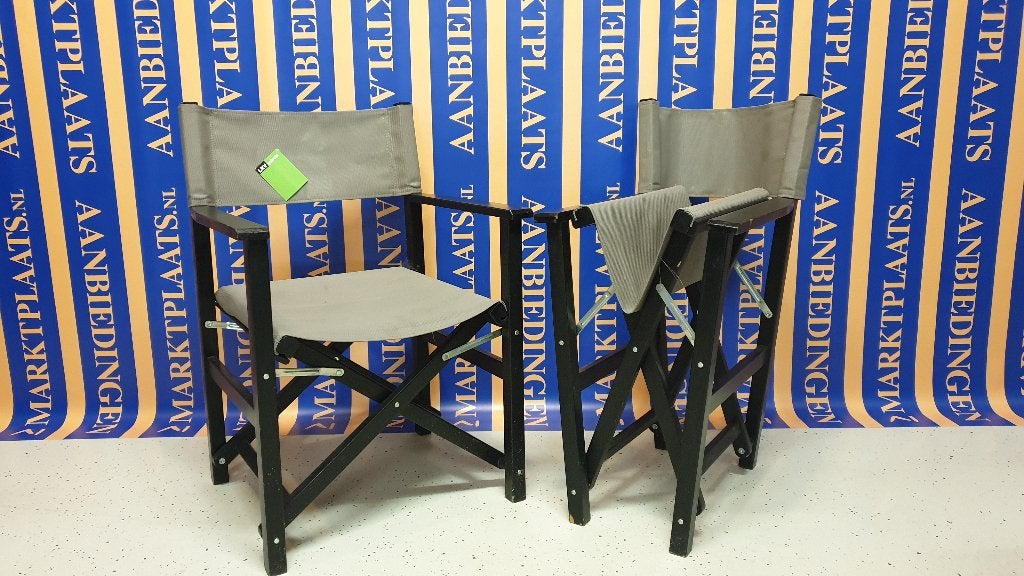klapstoel regisseursstoel gebruikt nu à € 25,-  per stuk, Huis en Inrichting, Stoelen, Ophalen, Gebruikt, Stof, Eén