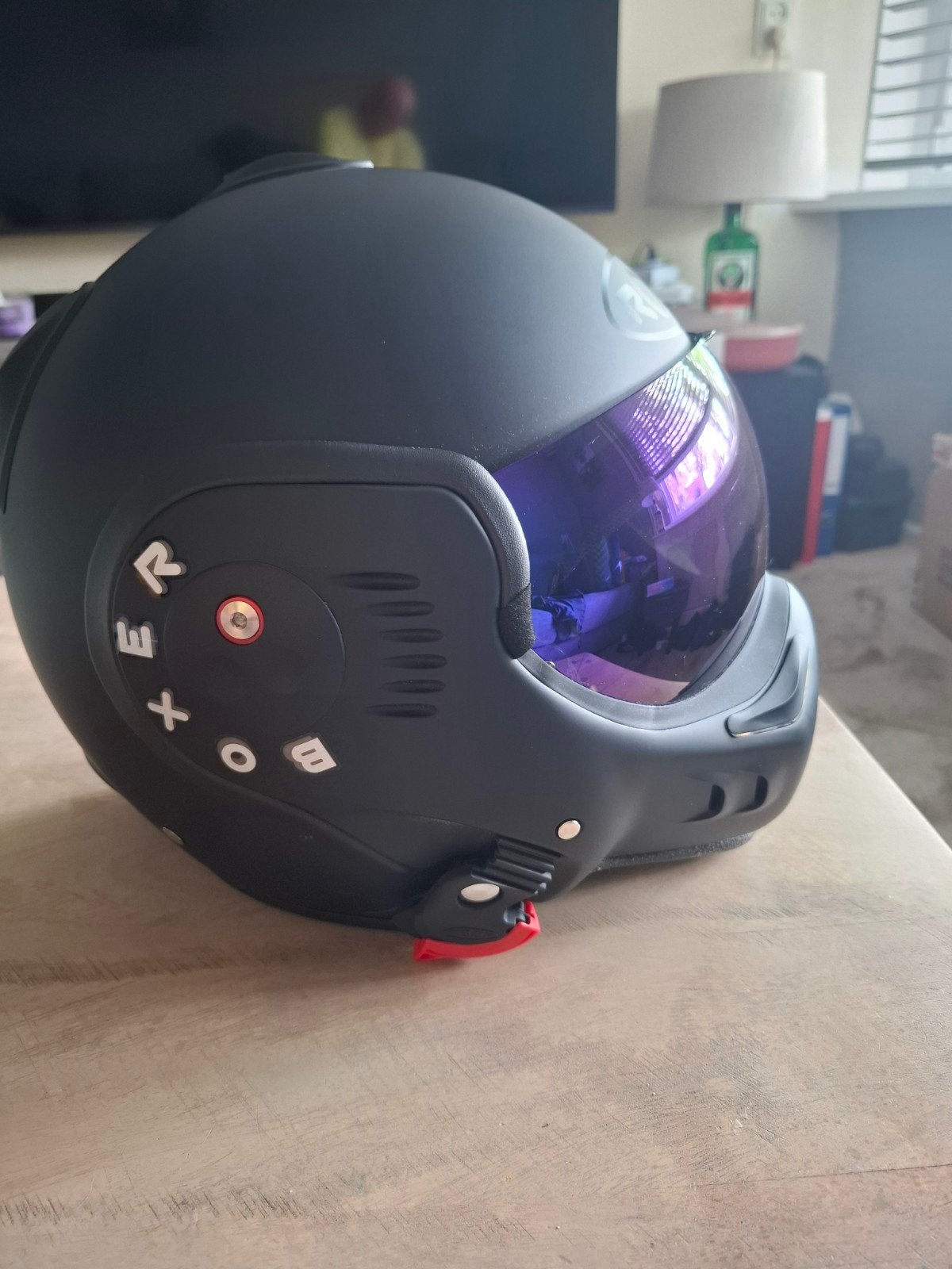 ROOF R05 Boxer ALPFA Full Black Systeemhelm Maat SM, Ophalen of Verzenden, Tweedehands, Systeemhelm, Overige merken
