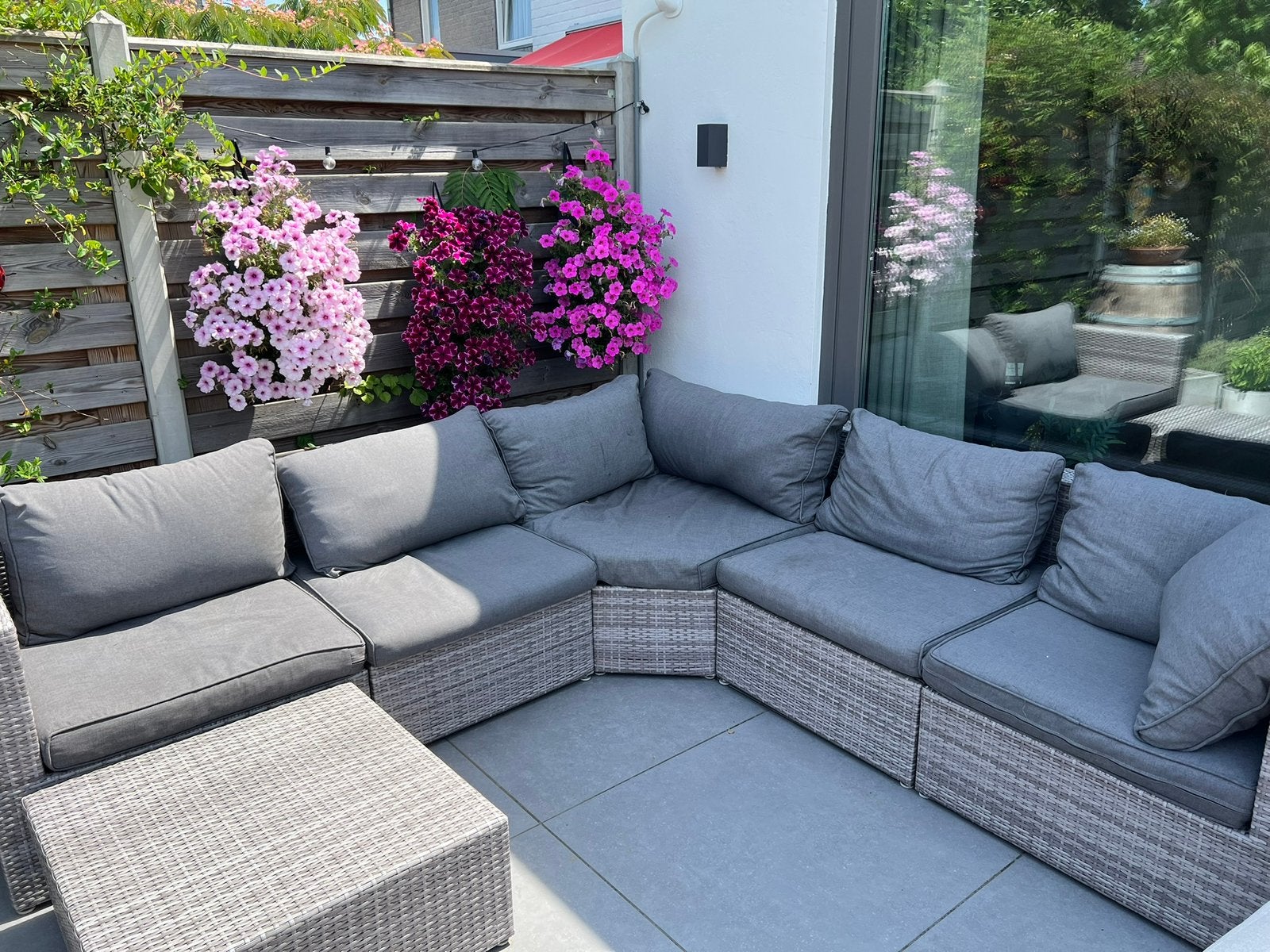 Loungebank Le Sud, Tuin en Terras, Ophalen, Zo goed als nieuw, Wicker, Hocker