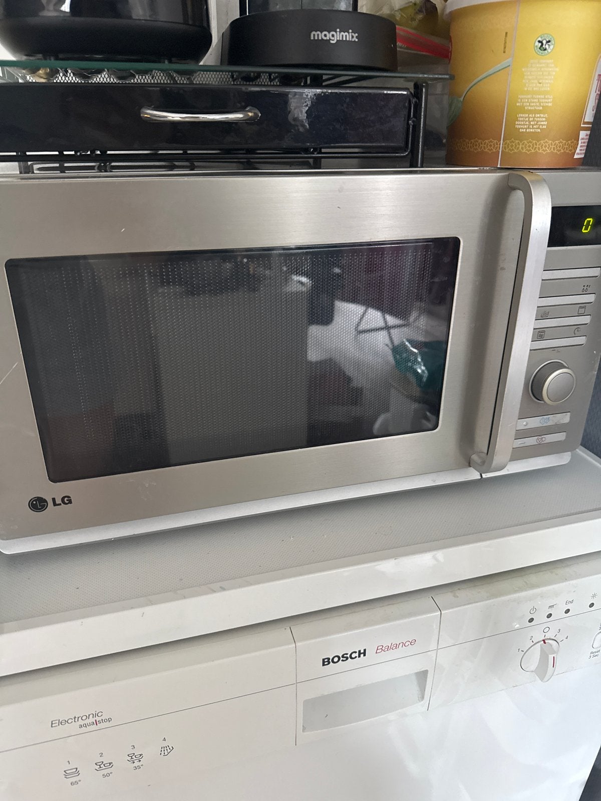 LG MH-6387TRC/01 Magnetron - 850W, Vrijstaand, Zilver, Ophalen of Verzenden, Gebruikt, Vrijstaand, Magnetron