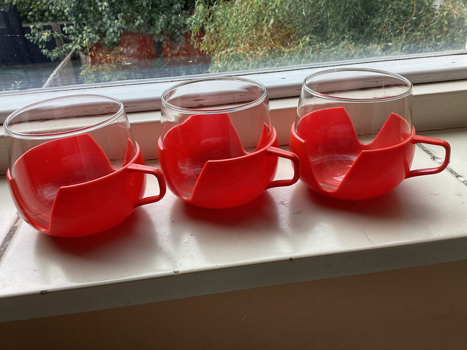 3 vintage theeglazen, Verzenden, Zo goed als nieuw, Glas, Overige typen
