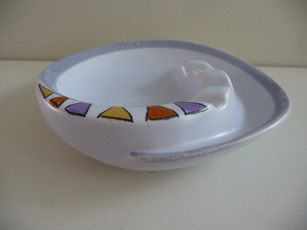 ASBAK FLORA - decor ATHENE 1060- Plateelbakkerij Flora Gouda, Antiek en Kunst, Antiek | Keramiek en Aardewerk, Ophalen of Verzenden