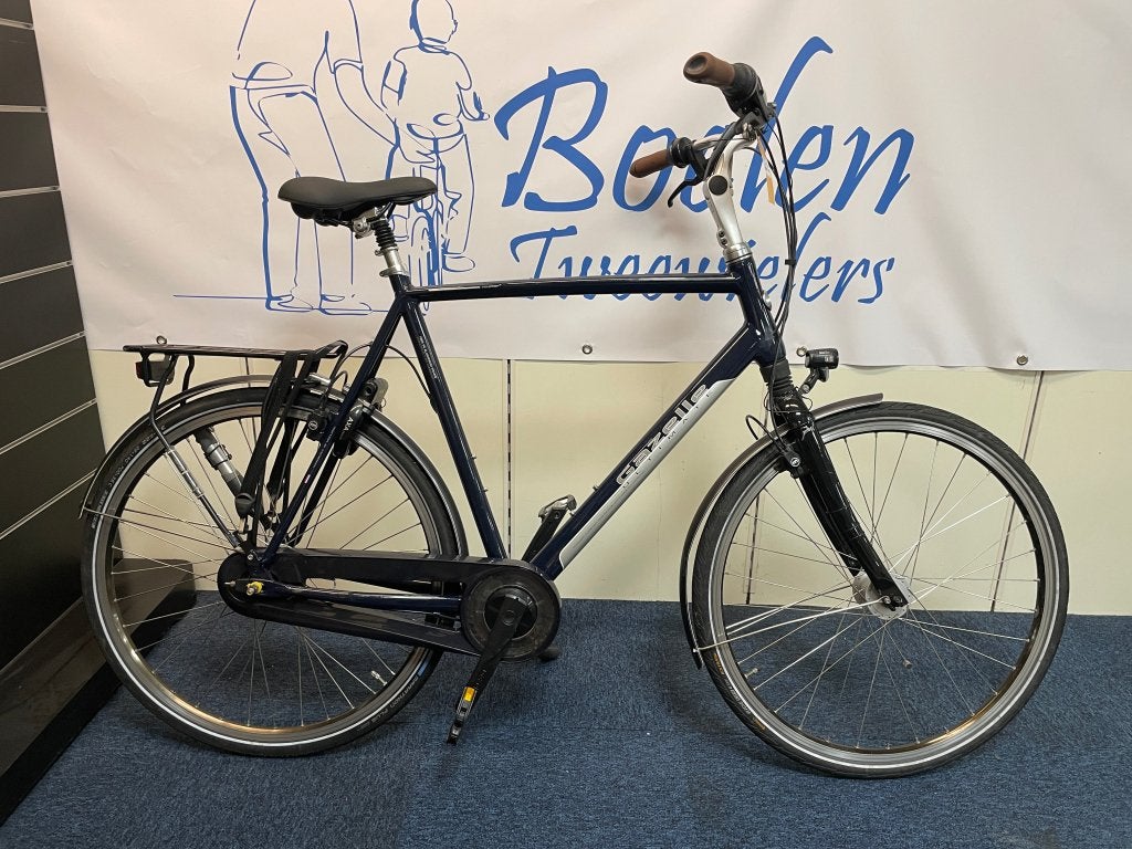 Gazelle Ultimate C8 28-65 Herenfiets Donkerblauw ZGAN, Ophalen, Gazelle, Velgrem, Versnellingen
