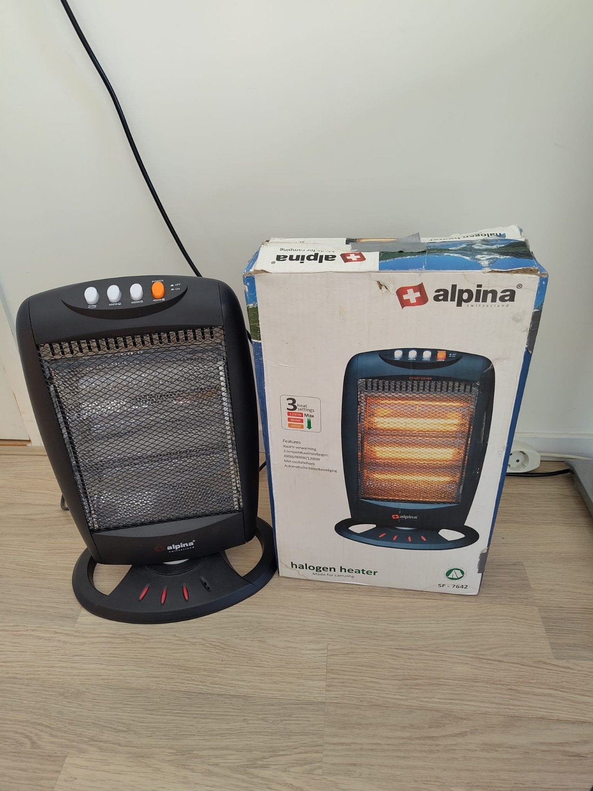 Halogeen kacheltje heater voor de camping, Ophalen, Gebruikt