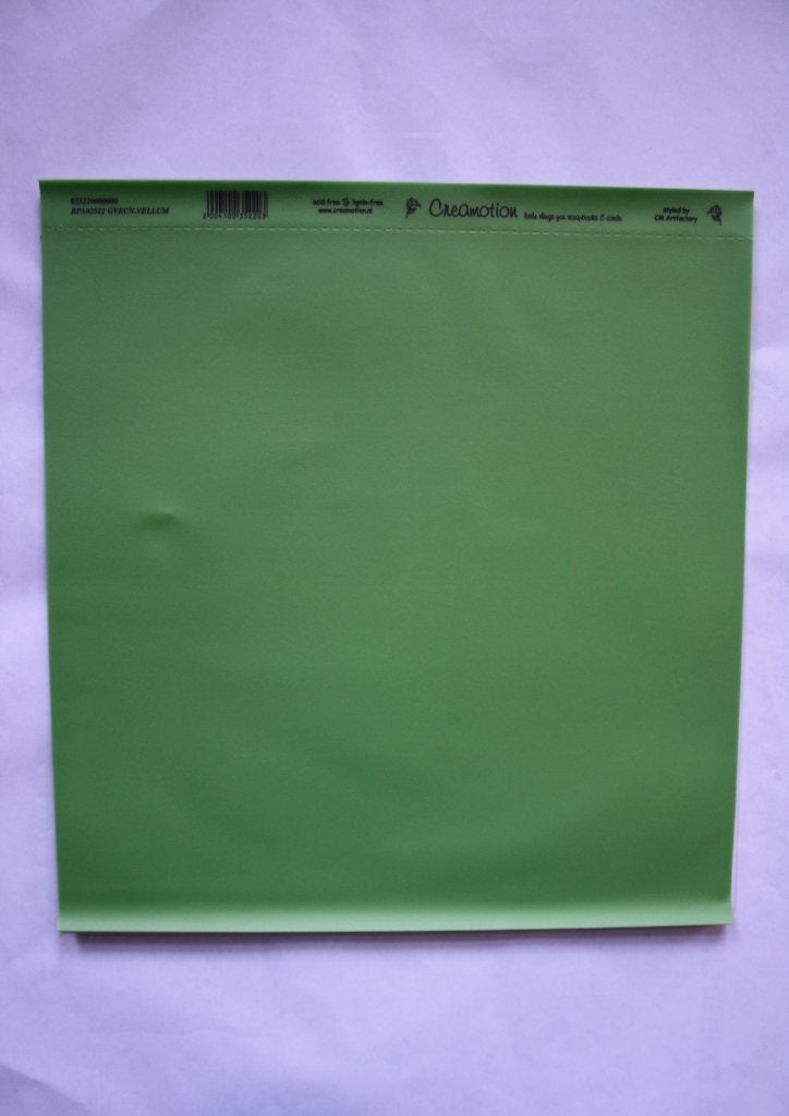 12 vel creamotion vellum licht groen 3522, Hobby en Vrije tijd, Ophalen of Verzenden, Nieuw, Papier of Karton, Overige merken