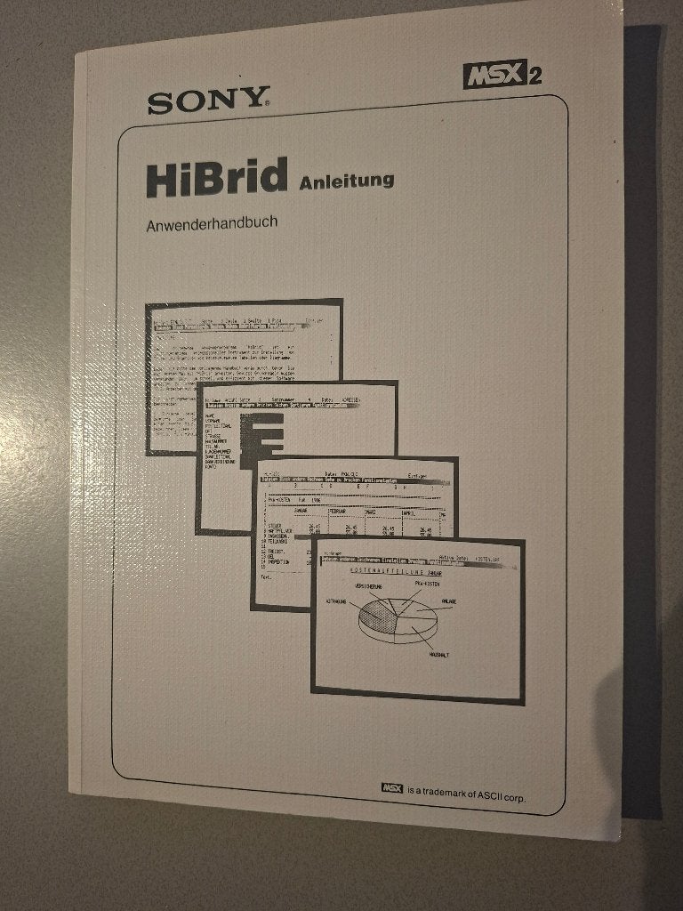 HiBrid Anleitung Anwenderhandbuch, Computers en Software, Ophalen of Verzenden, Sony MSX