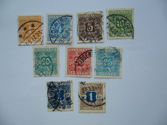 Denemarken  Portzegels uit 1921, Ophalen of Verzenden, Denemarken, Gestempeld