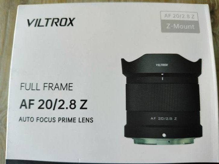 Nieuw Viltrox AF 20/2.8 Z-Mount objectief - Ongebruikt!, Autofocus, Nikon Z-mount, Nieuw, Viltrox
