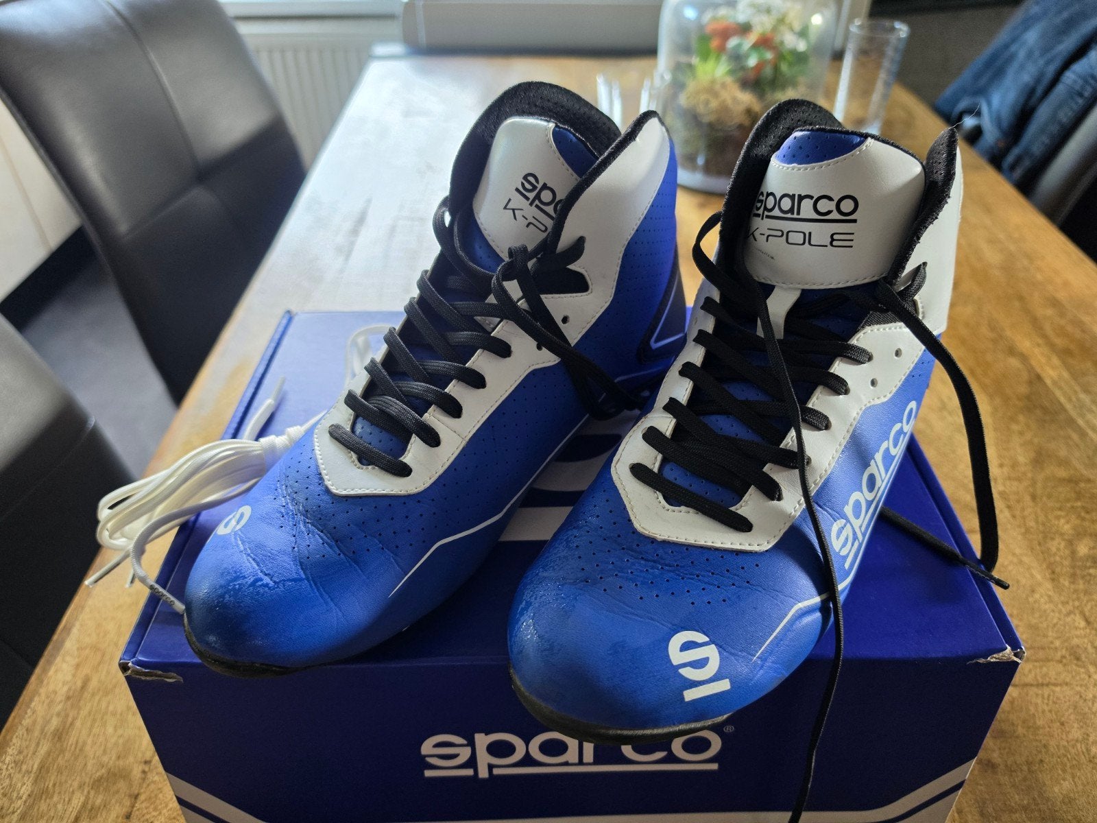 Sparco K-Pole Kartschoenen - Blauw/Wit maat 42, Ophalen of Verzenden, Zo goed als nieuw