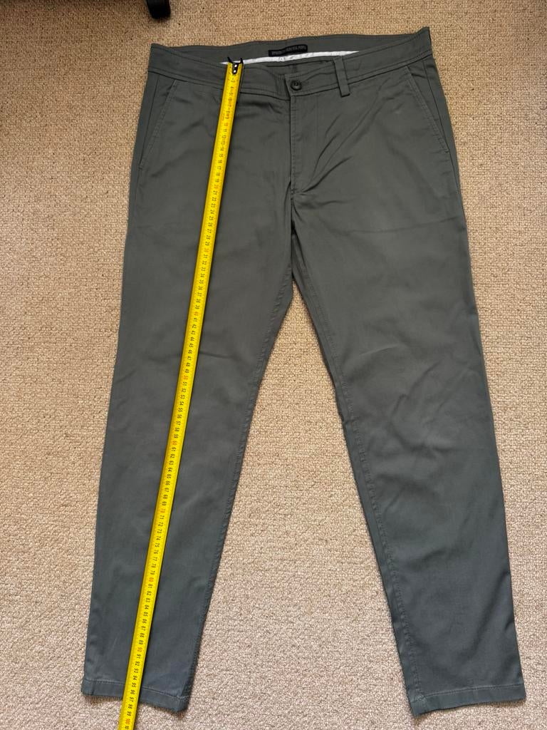Drykorn FBP: groene herenpantalon/-broek, maat 34-34, Ophalen of Verzenden, Zo goed als nieuw, Groen
