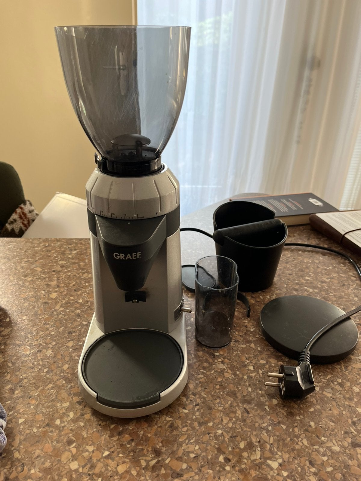 Graef CM800 Bonenmaler Zilver | Als Nieuw | Compleet set, Witgoed en Apparatuur, Koffiemachine-accessoires, Ophalen, Zo goed als nieuw