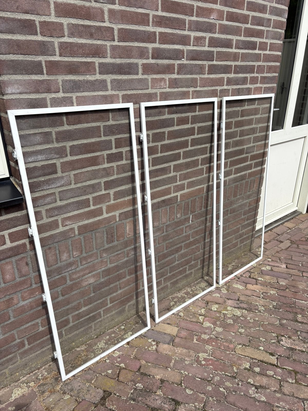 3x aluminium voorzetramen (123 x 53,5 cm), Doe-het-zelf en Verbouw, Glas en Ramen, Ophalen, Zo goed als nieuw, Minder dan 80 cm