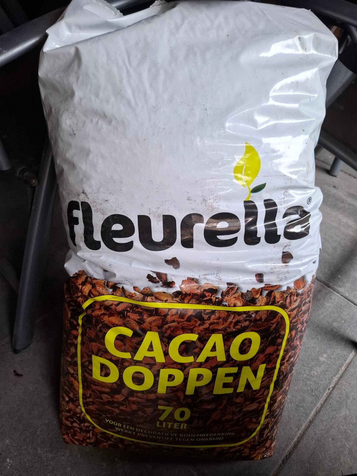 Fleurella Cacaodoppen 70 liter - Decoratieve bodembedekking, Tuin en Terras, Ophalen, Nieuw, Overige typen