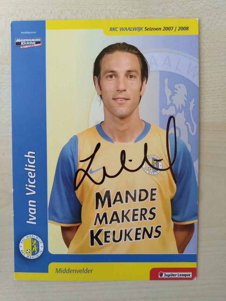 Spelerskaart Ivan Vicelich RKC 2007-2008 + handtekening, Verzamelen, Sportartikelen en Voetbal, Verzenden, Zo goed als nieuw, Overige binnenlandse clubs