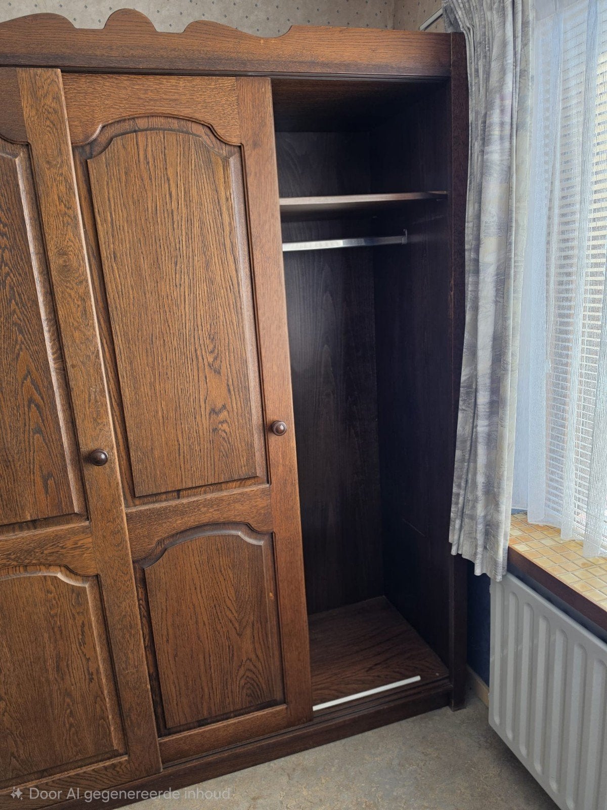 kledingkast donker eiken., Huis en Inrichting, Ophalen, Gebruikt
